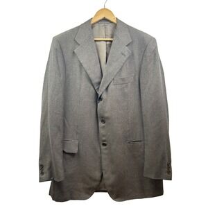 Luciano Barbera Cashmere Blazer Mens 56R-XL Brown‎ Italy Sartorial Luxury Jacket